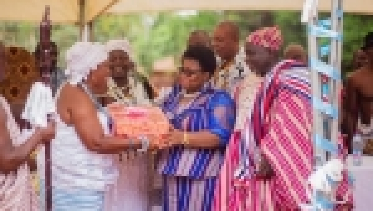 PROF. LYDIA AZIATO - UHAS VC HONOURED BY THE CHIEFS &amp; PEOPLE OF HER HOMETOWN