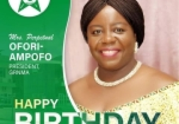 HAPPY BIRTHDAY GRNMA PRESIDENT, MRS. PERPETUAL OFORI - AMPOFO